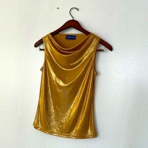 Sleeveless Top, Gold, Medium